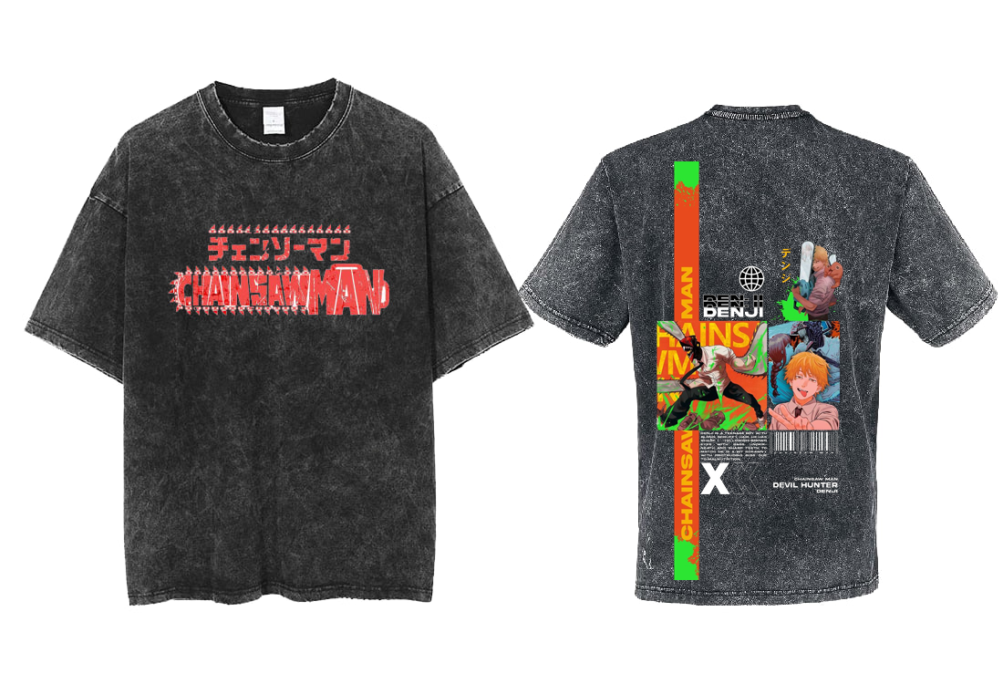 Chainsaw Man t- shirt One Size Washed Back 28