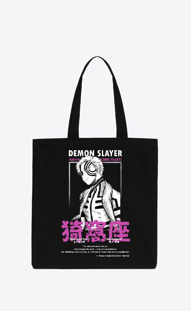 Anime Demon slayer nezuko tanjiro tote bag Black 30