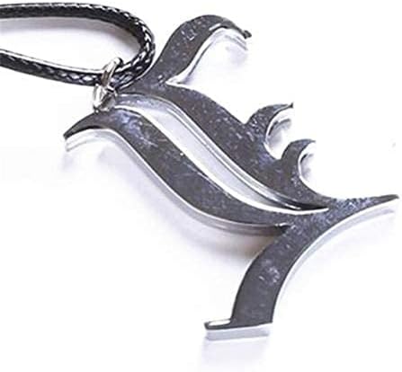 L-shaped Death Note Anime Necklace, Metal, No Gemstone, Unisex
