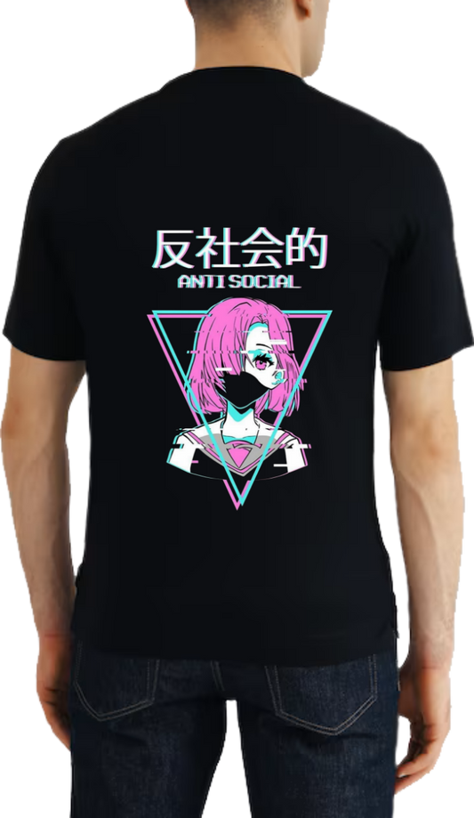 Vaporwave t- shirt One Size Black back 31