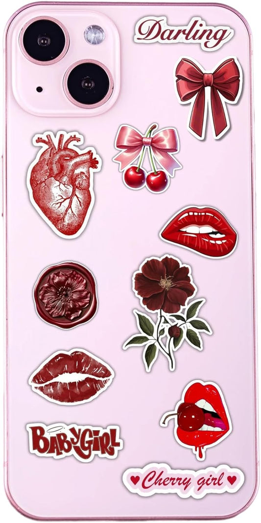 Sticker Lips, hearts, cherries 26