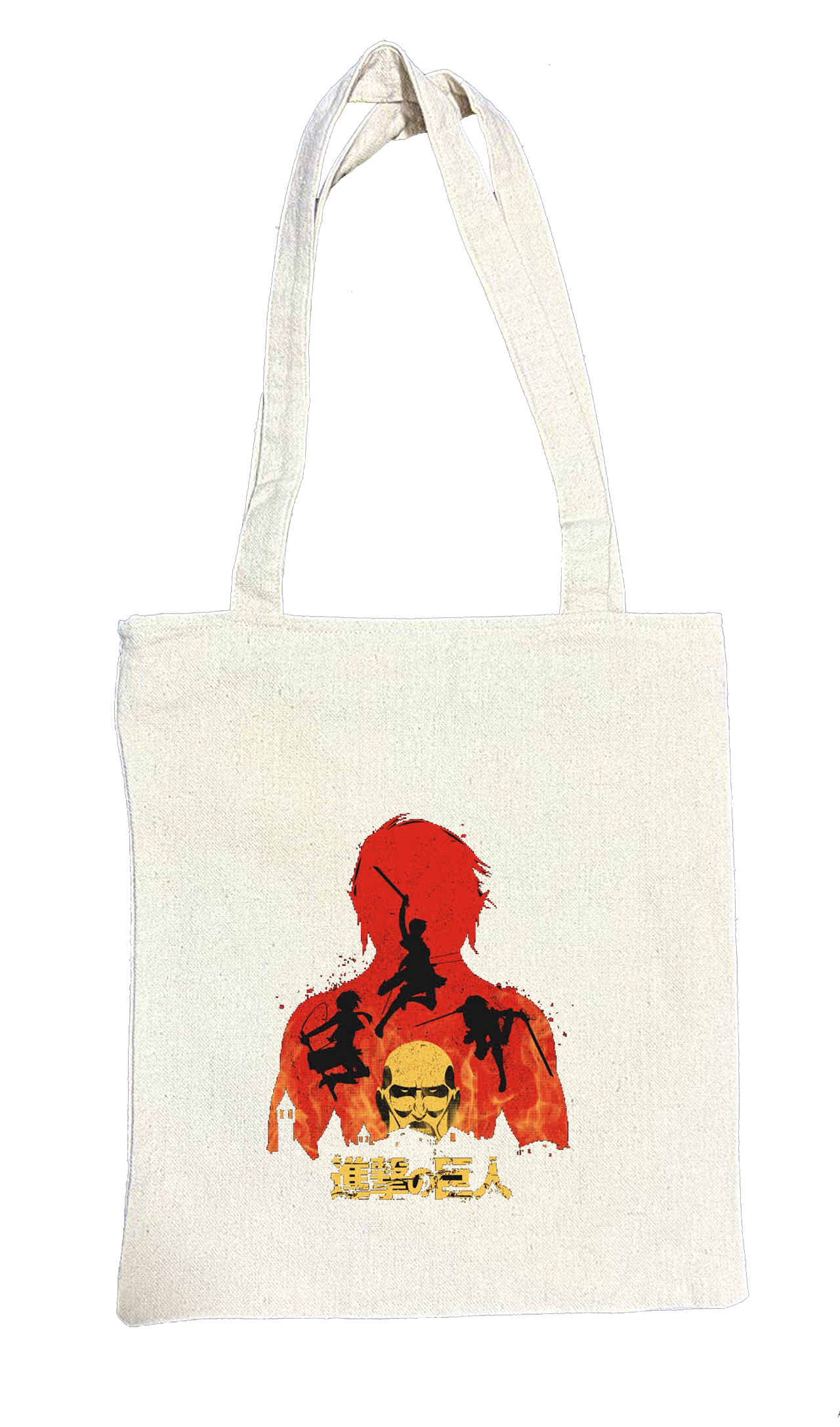 Anime Attack on titan shingeki no kyojin Aot biege tote bag 30