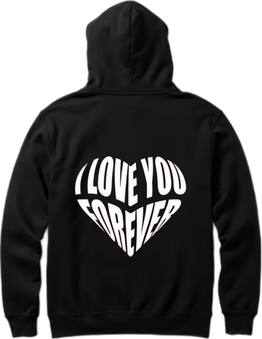 VaIentine coupIe Oversize Hoodie Black Back 31