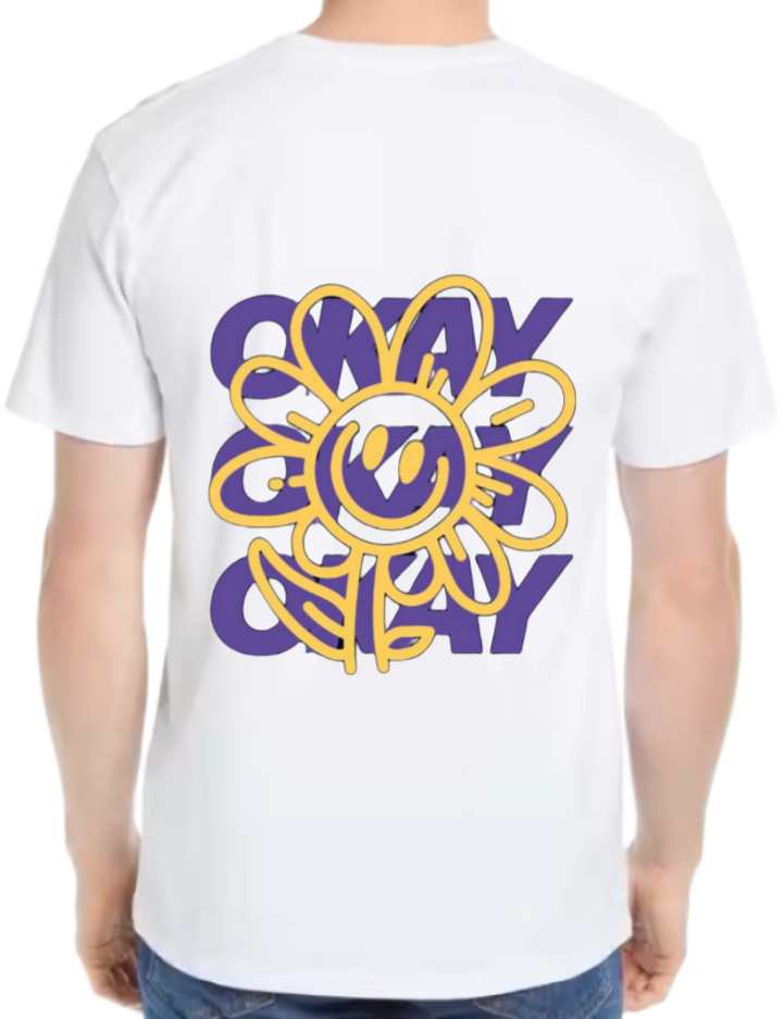 Okay t- shirt One Size White back 31