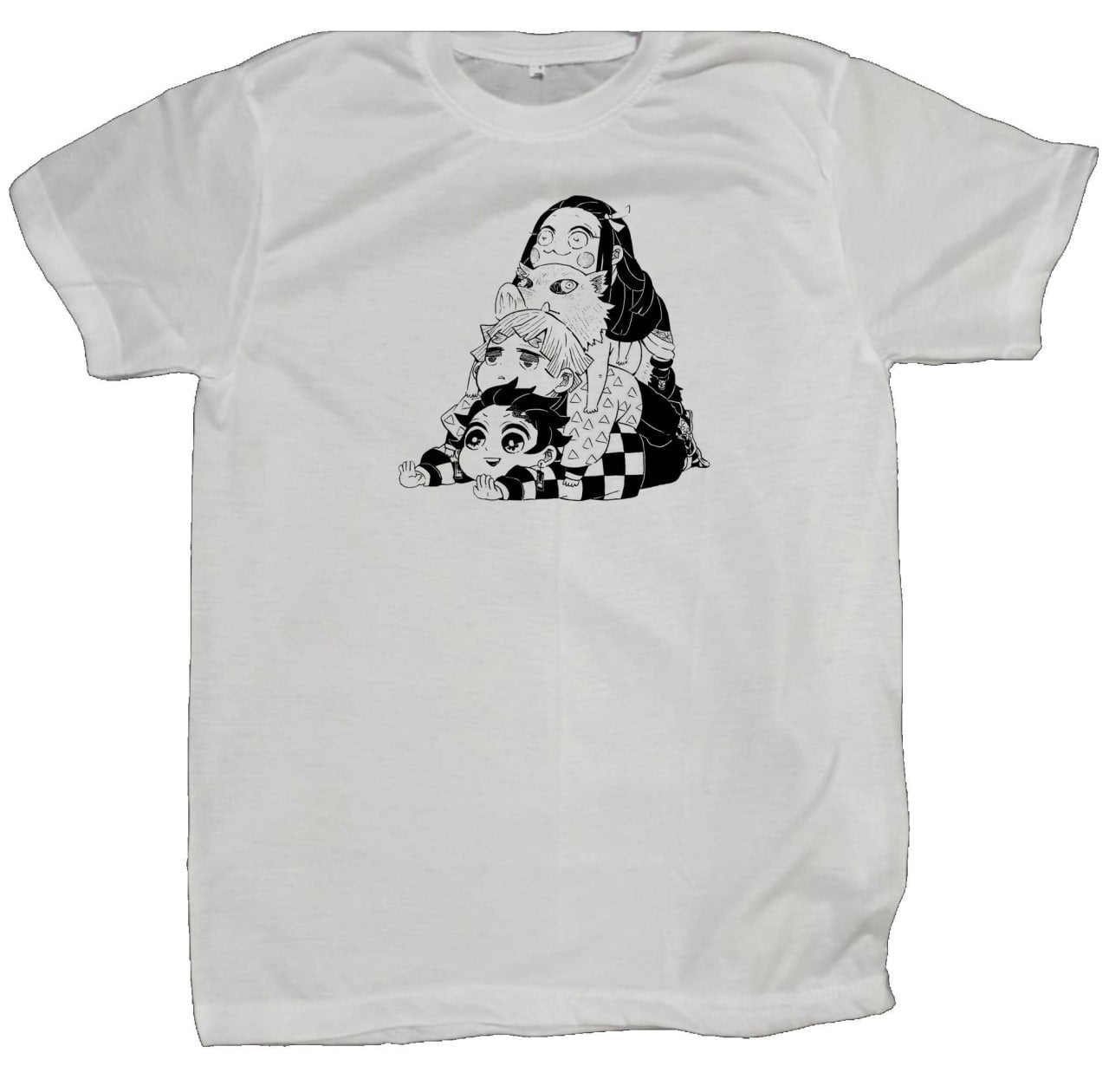 Anime Demon slayer nezuko tanjiro t- shirt fit White 30