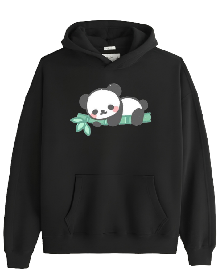 PANDA Oversize Hoodie Black 31