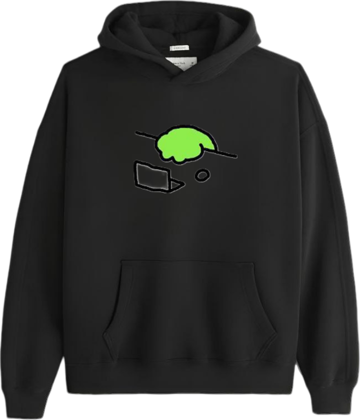 Frog Oversize Hoodie Black 31