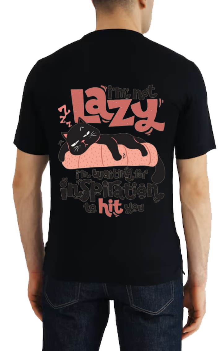 i'm not lazy t- shirt One Size Black back 31
