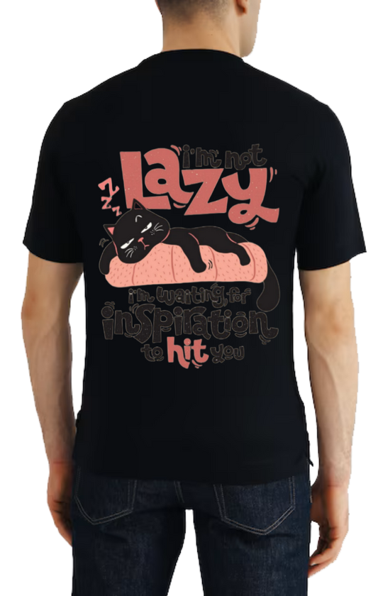 i'm not lazy t- shirt One Size Black back 31