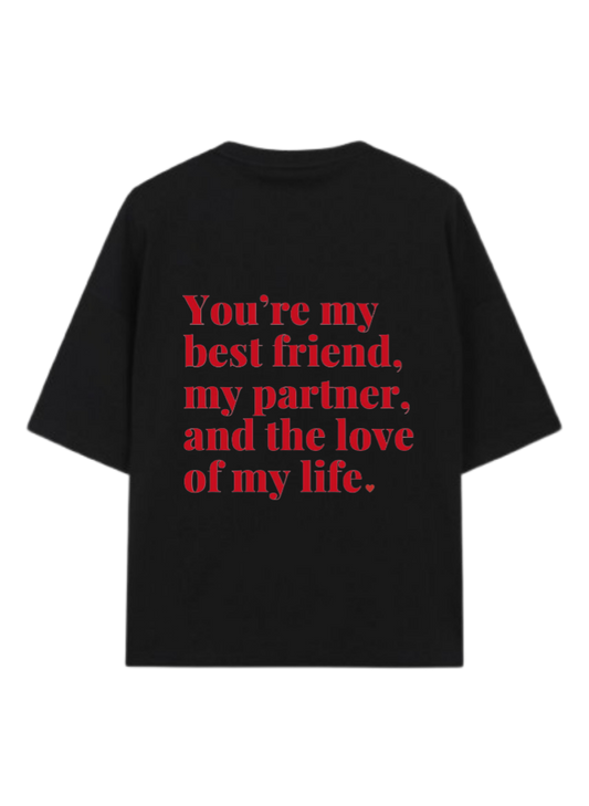 VaIentine coupIe t- shirt Black Back 31