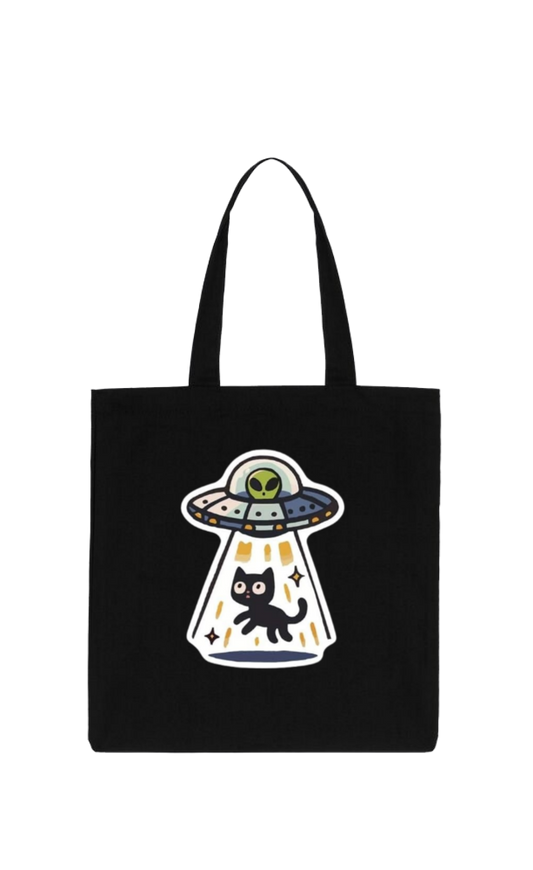 aliens tote bag Black 27