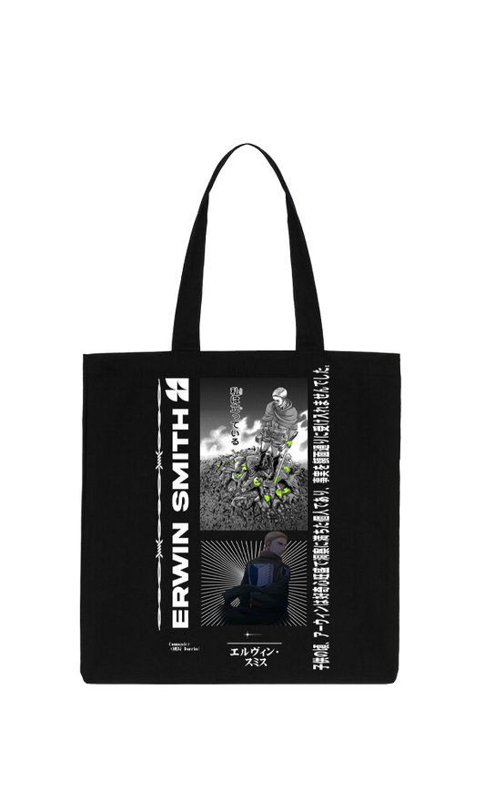 Anime Attack on titan shingeki no kyojin Aot Black tote bag 30