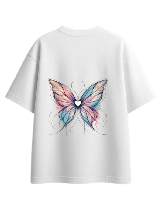 butterflies t- shirt White Back 31
