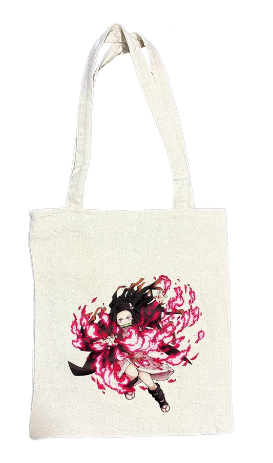 Anime Demon slayer nezuko tanjiro tote bag Beige 31
