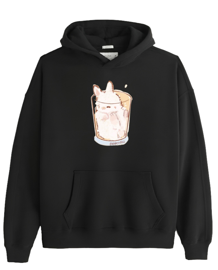 bunny Oversize Hoodie Black 31