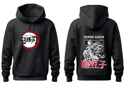 Anime Demon slayer nezuko tanjiro Oversize Hoodie Black 31