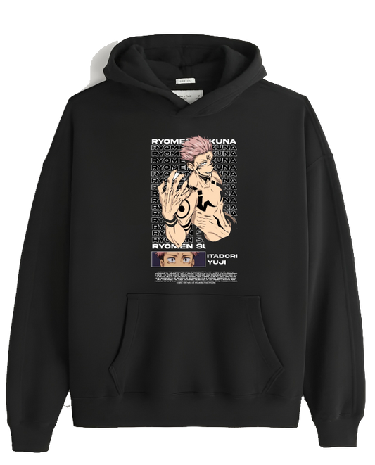 jujutsu kaisen GOJO Oversize  Hoodie Black 31