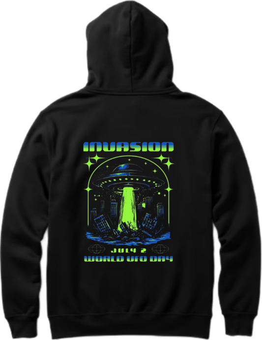 aliens Oversize Hoodie Back Black 22