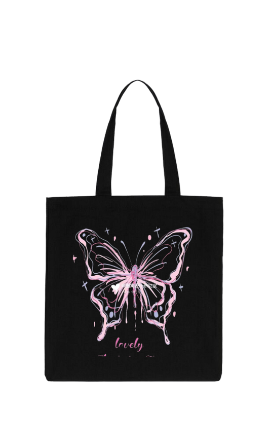 butterflies tote bag Black 31