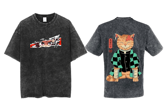 Anime Demon slayer nezuko tanjiro  One Size t- shirt Washed 31