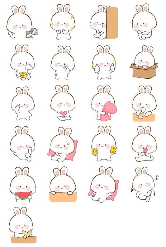 Aesthetic Cute Stickers Pack - Waterproof Vinyl Cartoon Decals for Water Bottles, Laptops, Scrapbooking, Kawaii Stationery Supplies sticker journal sticker