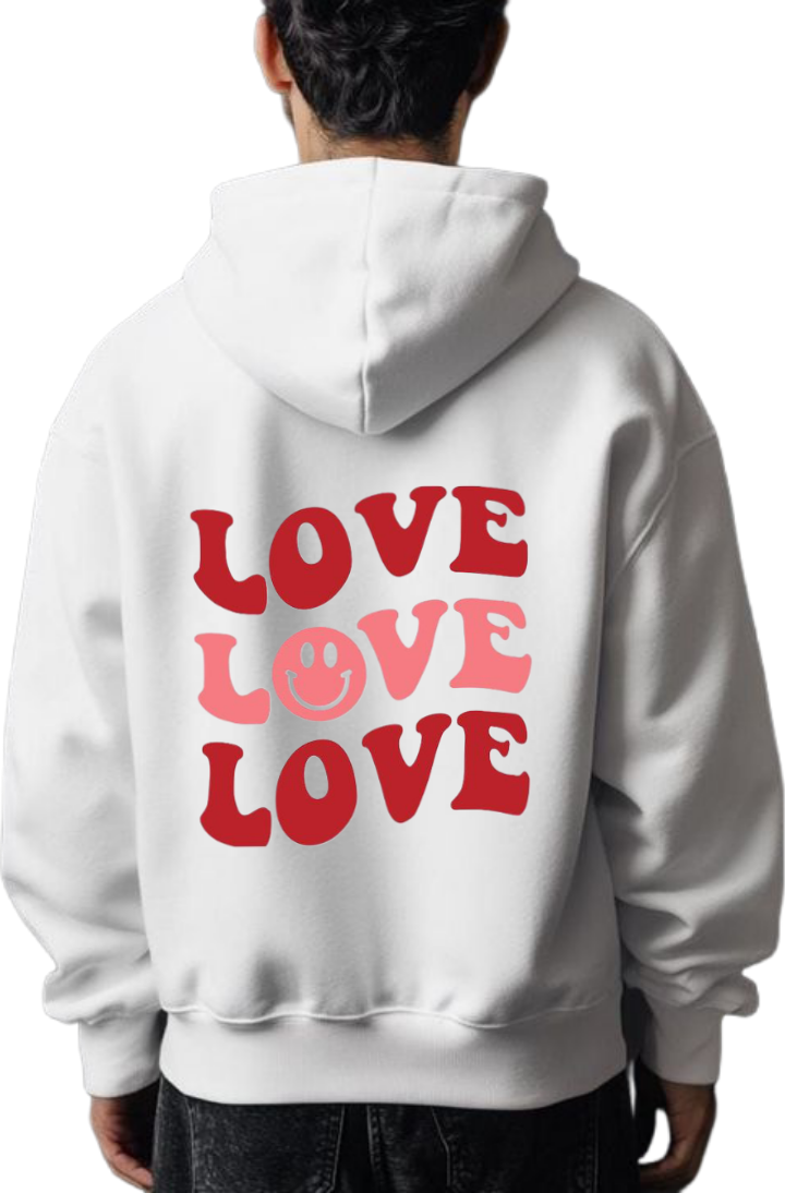 VaIentine coupIe Oversize Hoodie White Back 31