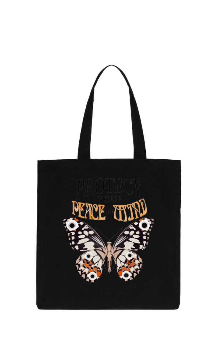 butterflies tote bag Black 32