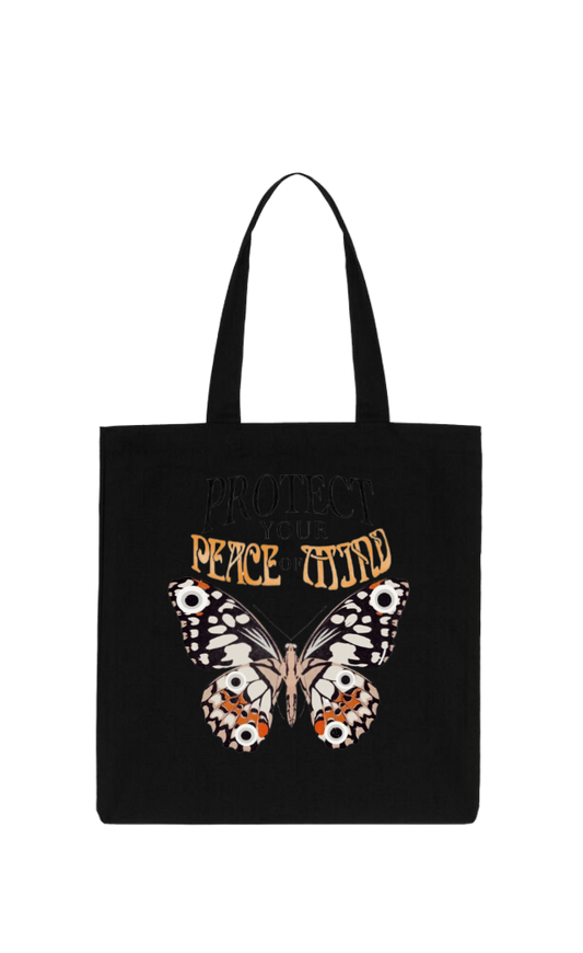 butterflies tote bag Black 32