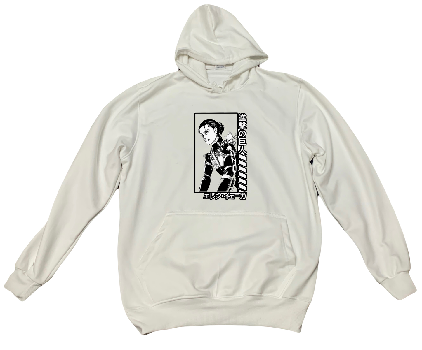 Anime Attack on titan shingeki no kyojin eren levi mikasa Aot White Oversize HOODIE 32