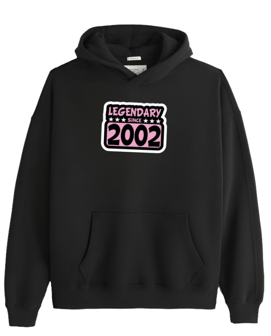 age Oversize Hoodie Black 2002