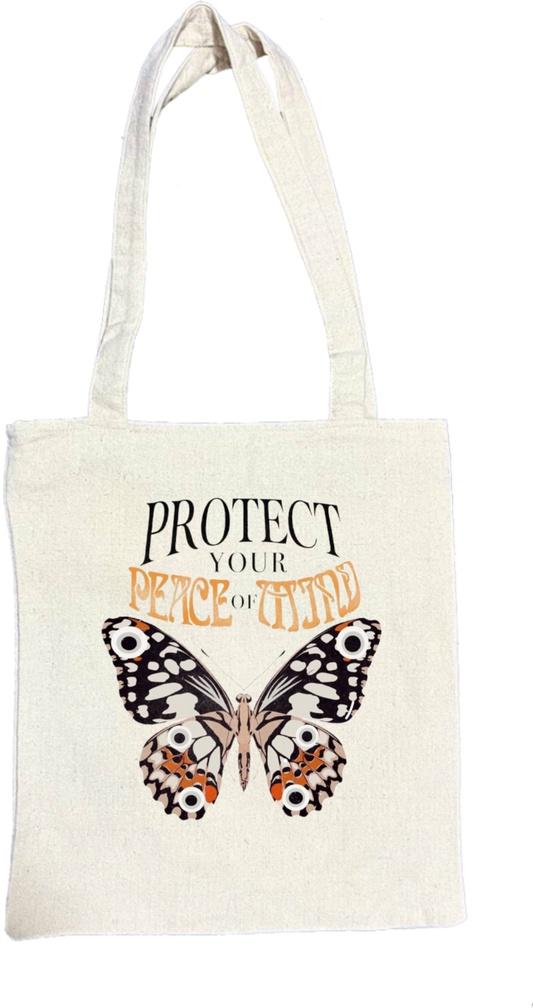 butterflies tote bag Beige 32