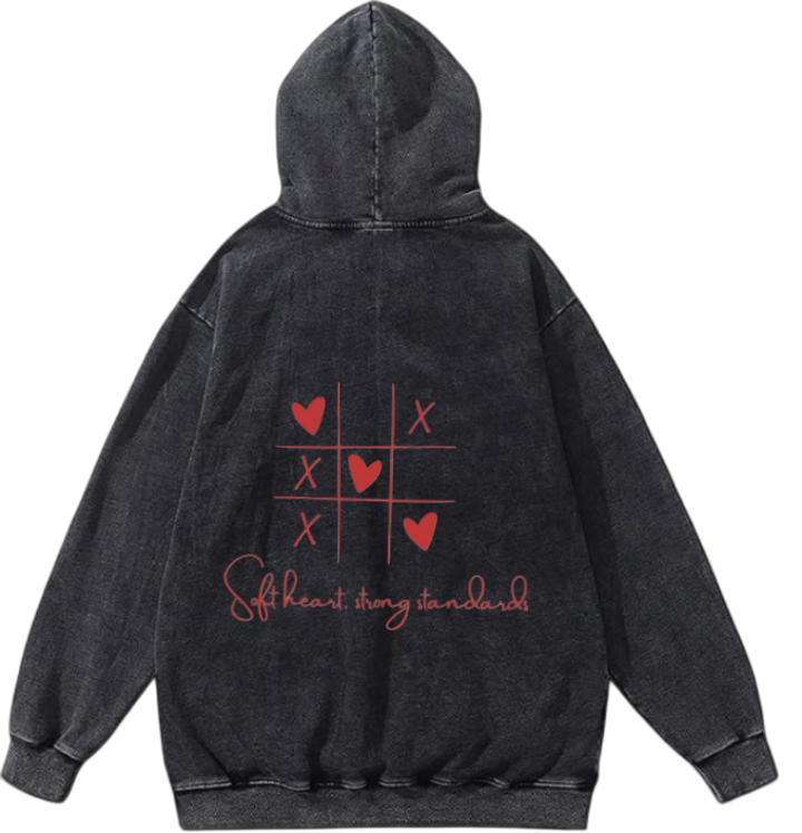 VaIentine coupIe Oversize  Hoodie Washed gray Back 32