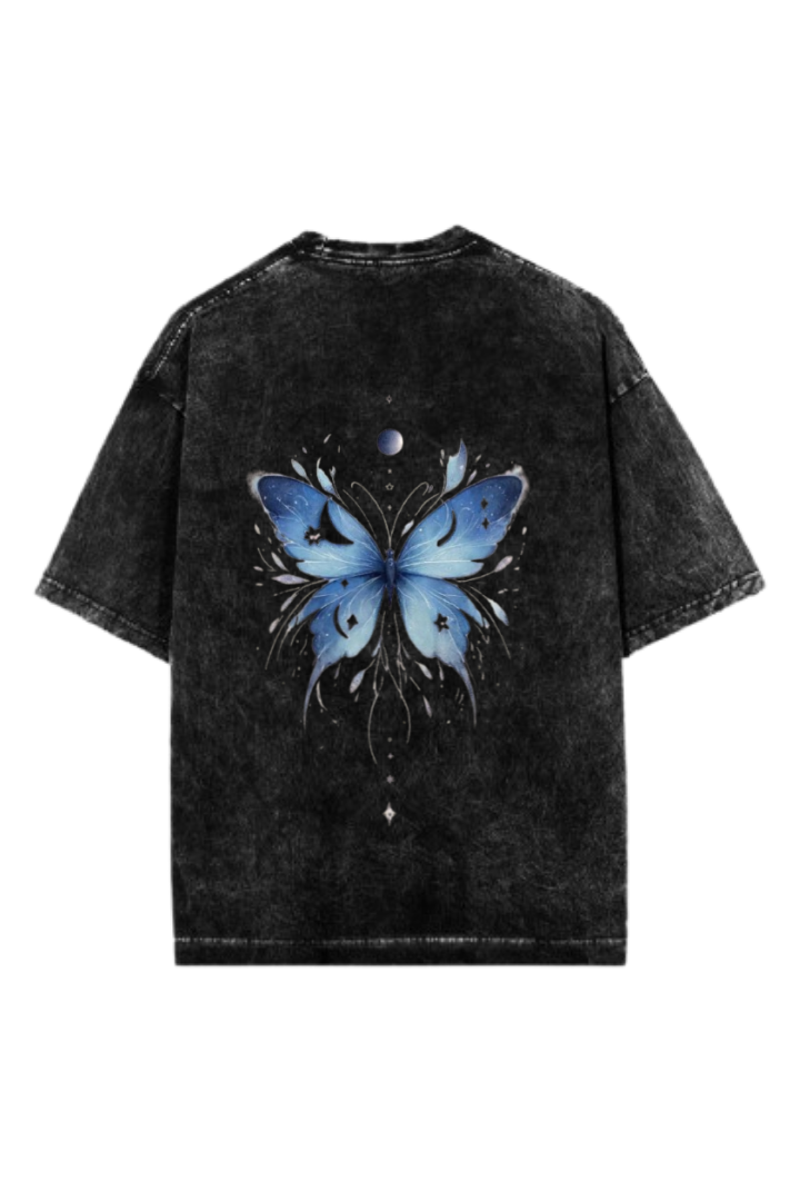 butterflies One Size t- shirt Washed Back 32