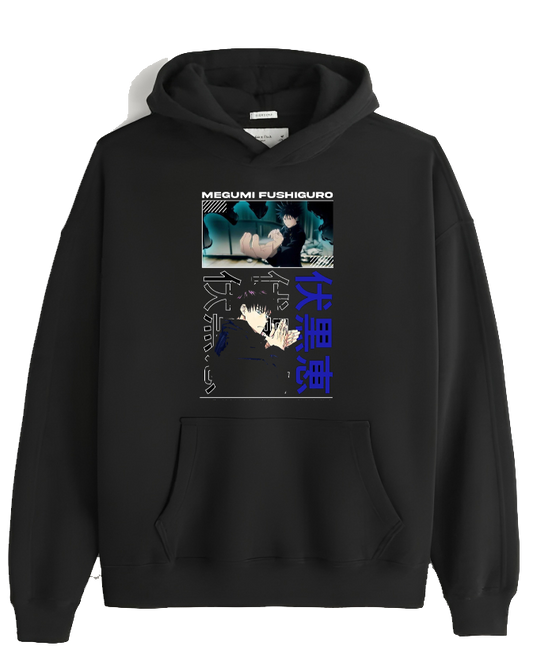 jujutsu kaisen GOJO Oversize  Hoodie Black 32