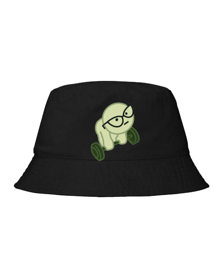 workout gym pilates Bucket hat Fishman hat cap Black 32