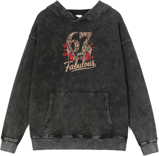 67 designs Oversize Hoodie Washed 32