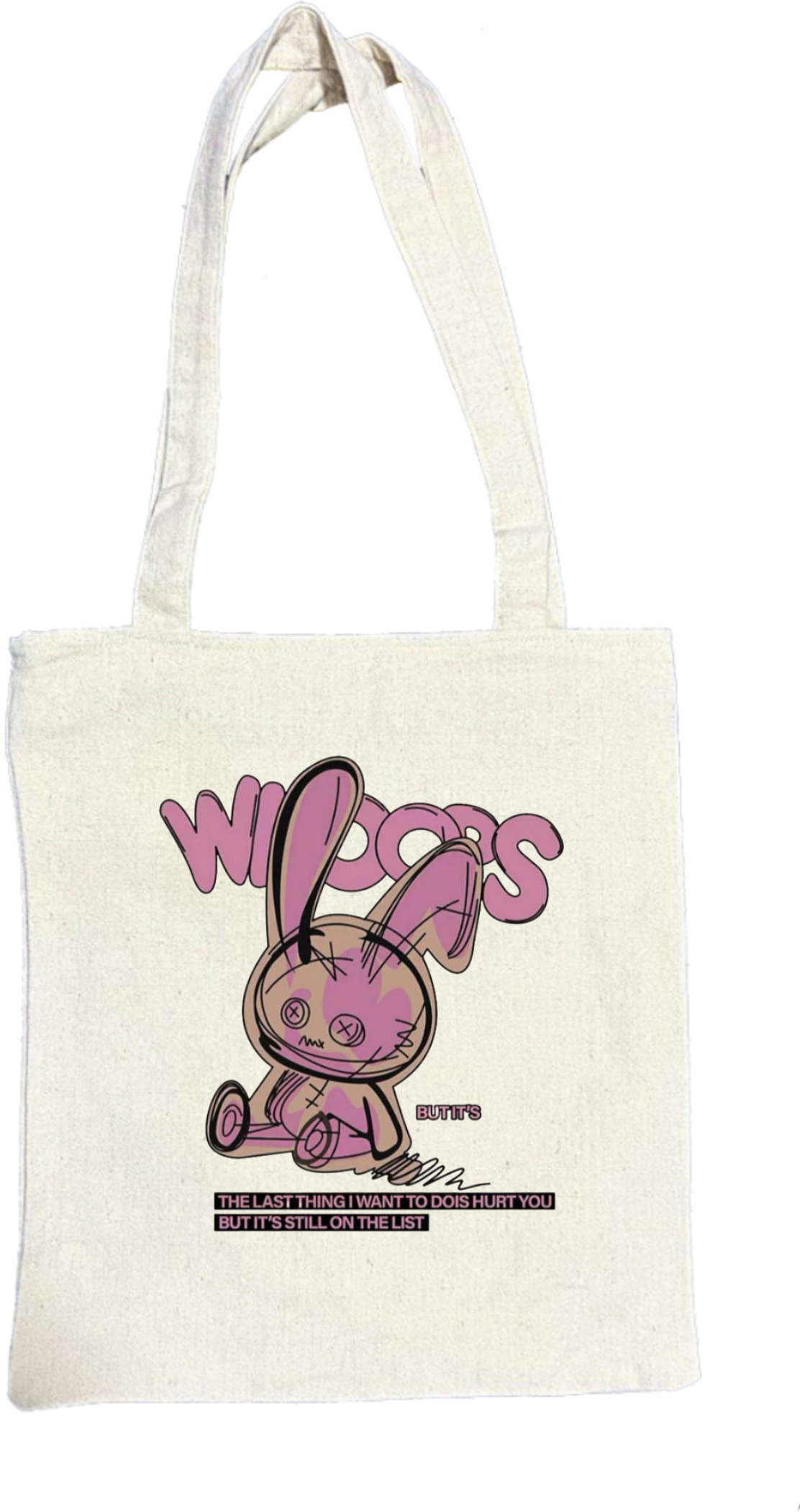 Wired Bunny tote bag beige 172