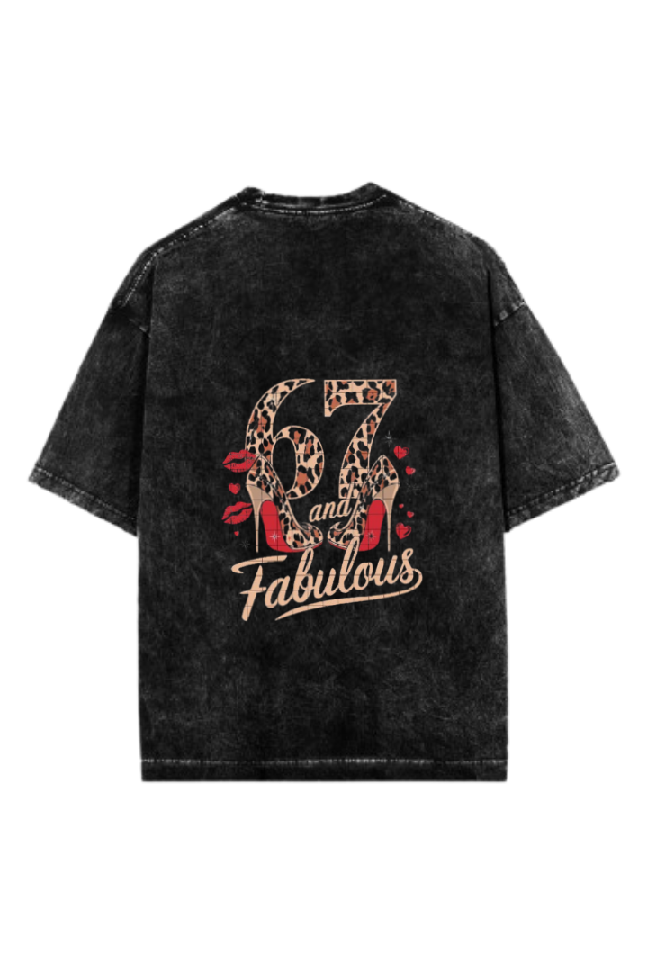 67 designs One Size t- shirt Washed Back 32