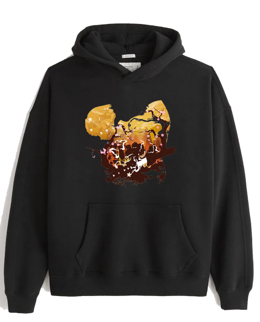 Anime Demon slayer nezuko tanjiro Oversize Hoodie Black 32