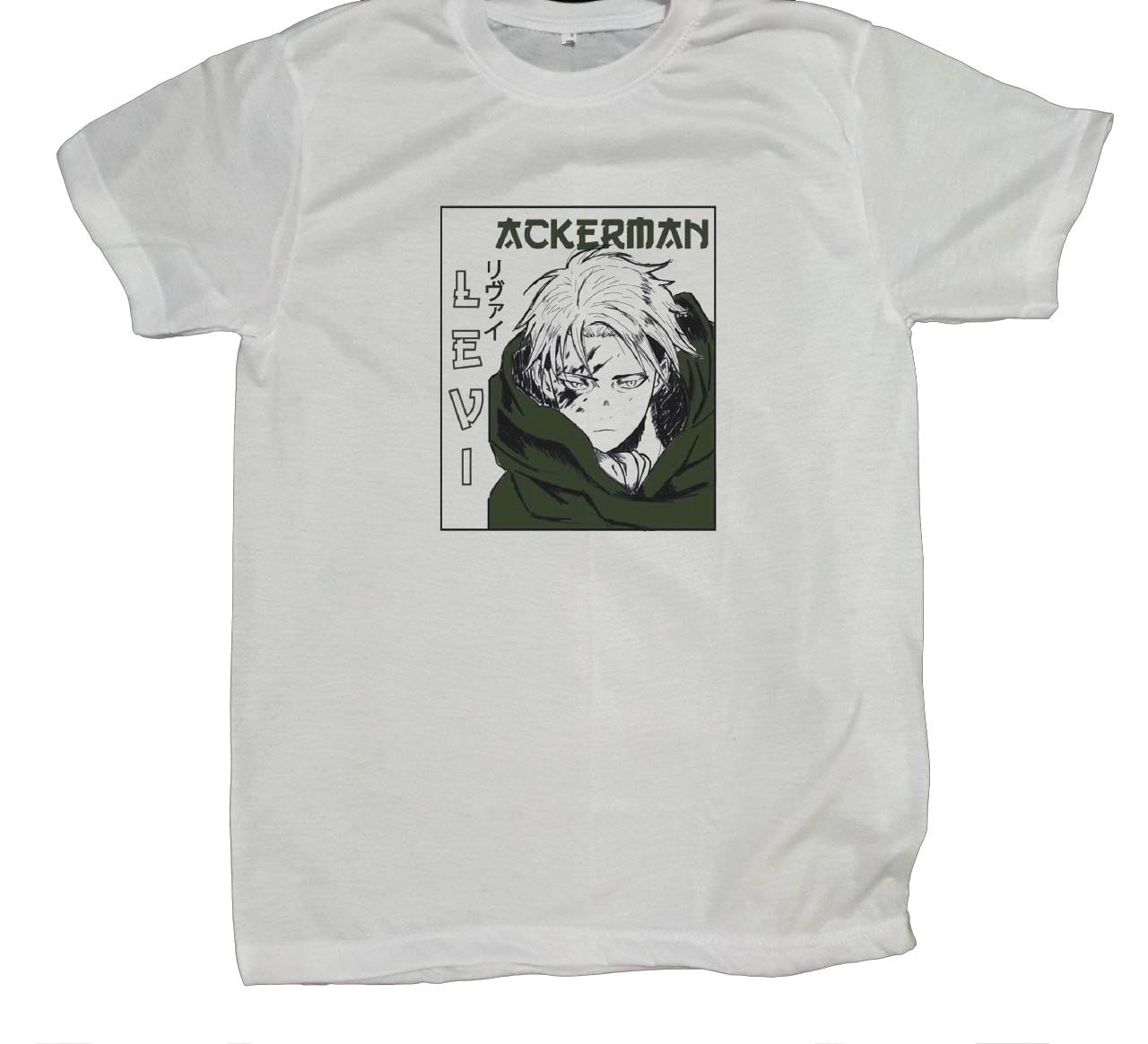 Anime Attack on titan shingeki no kyojin eren levi mikasa  Aot white fit t- shirt 32