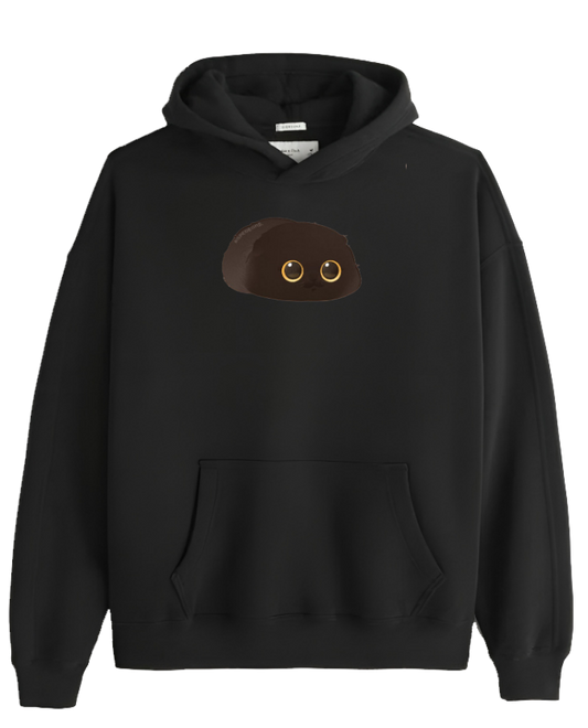 cat Oversize Hoodie Black 32