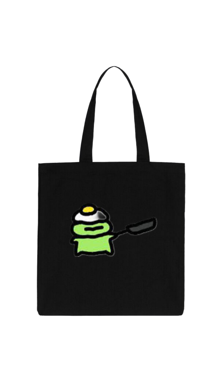 Frog tote bag Black 32