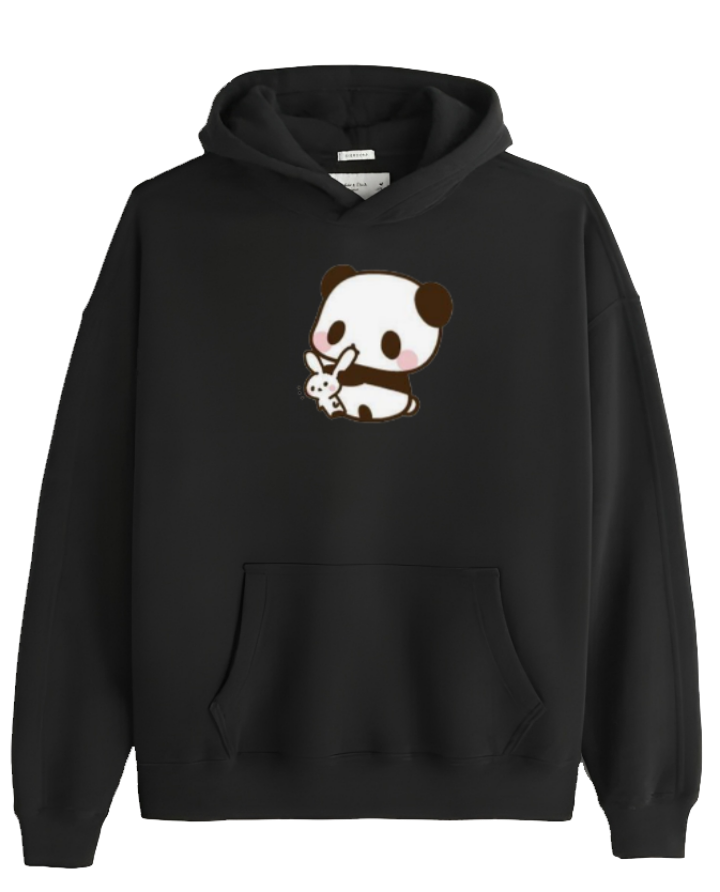 PANDA Oversize Hoodie Black 32