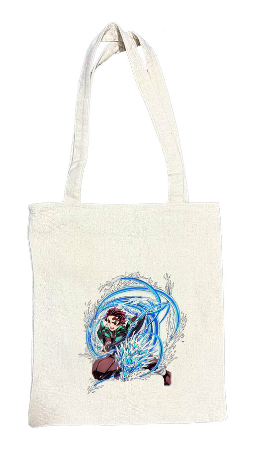 Anime Demon slayer nezuko tanjiro tote bag Beige 32
