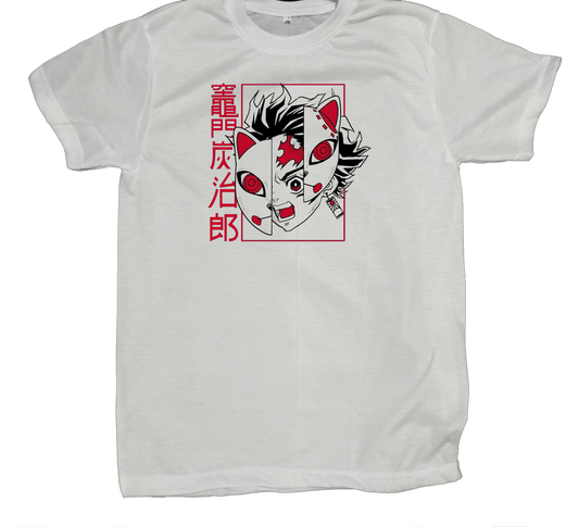 Anime Demon slayer nezuko tanjiro t- shirt fit White 31