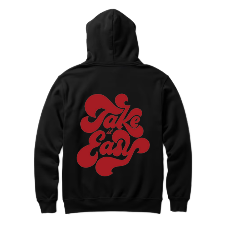 Take It Easy One Size hoodie Black Back 32