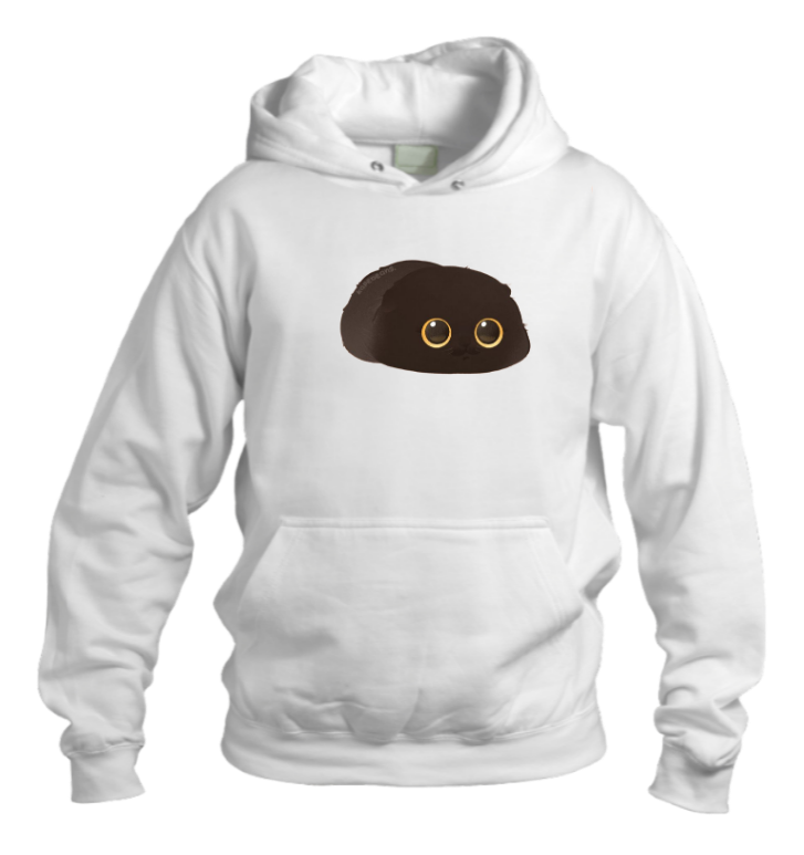 cat Oversize Hoodie White 32