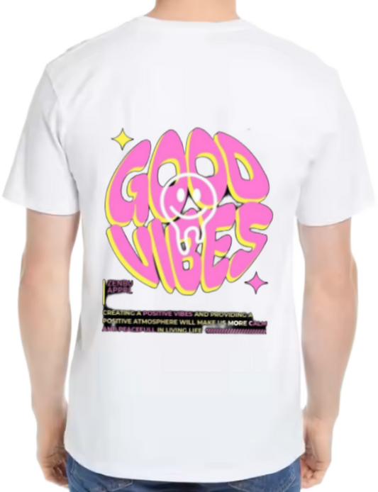 Good Vibes t- shirt One Size White back 32