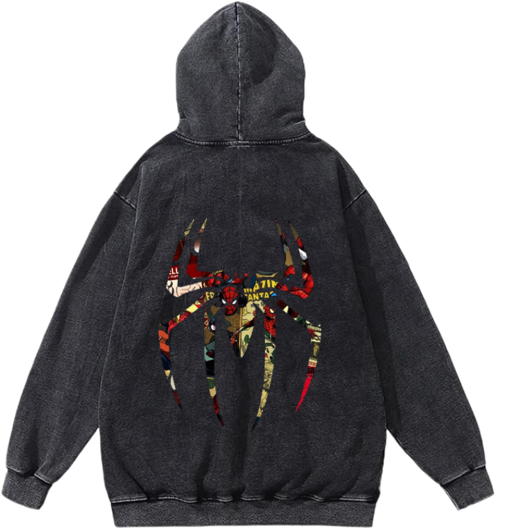 Spiderman One Size hoodie Washed Back 32
