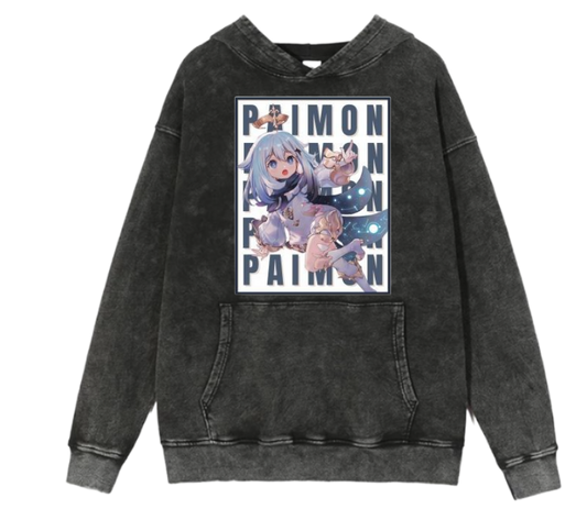 Genshin Impact Over Size hoodie Washed 32